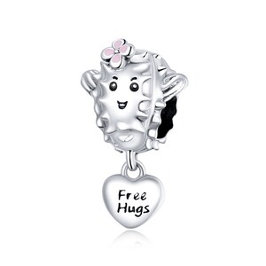 925 Sterling Silber Saft mit kostenlosen Umarmungen Perle passt europäische Charm Armband
