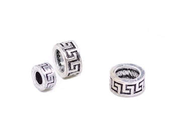 4 Pcs Vintage 925 Sterling Silver Spacer Bead for Jewelry Making