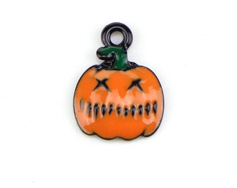 10 pezzi di zucca smalto fascino di Halloween fascino per Halloween Decor