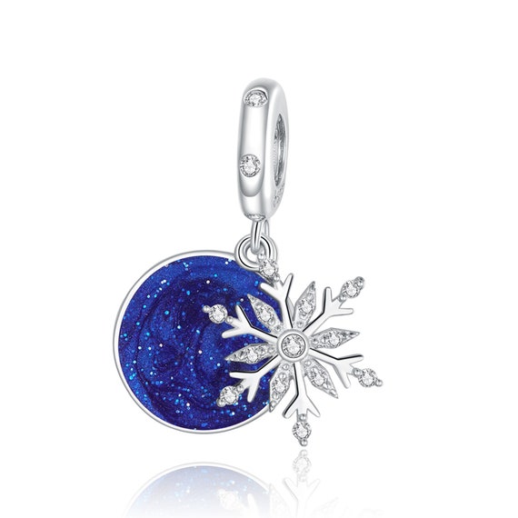 Bracciale Yumilok In Argento 925 Con Ciondolo Fiocco Di Neve E Zirconi, Catena Con Estensione 17+2,5 Cm