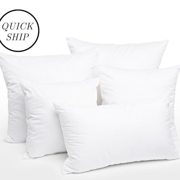 Synthetic Down Alternative Pillow Insert // Heavy Weight // Fluffy // Throw Pillow Insert // Throw Pillow Cover Insert