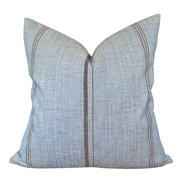 Blue Brown Pillow - Etsy