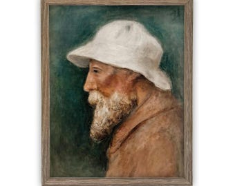 READY to SHIP 11x14 Fisherman Portrait Print - Framed Canvas Reproduction