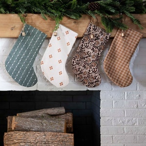 Vintage Inspired Christmas Stockings  | Traditional Christmas Stocking | Modern Farmhouse Christmas Stockings | High End Boutique Stocking