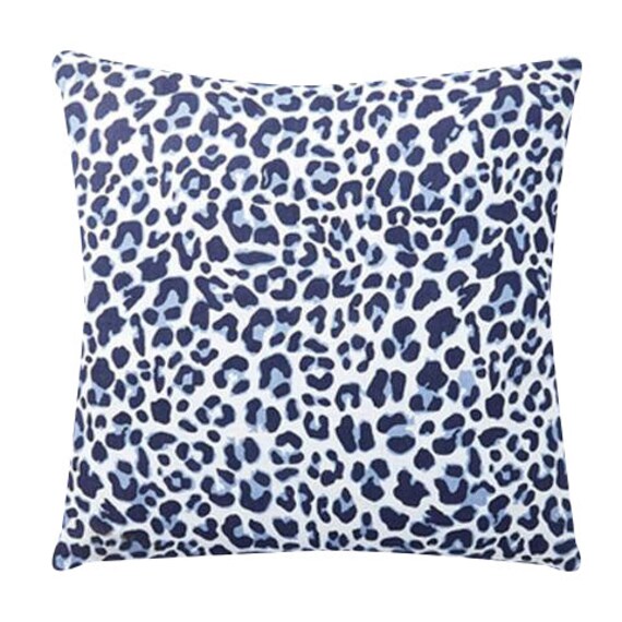 Caitlin Wilson Navy Leo Pillow Cover Blue Leopard Animal Etsy