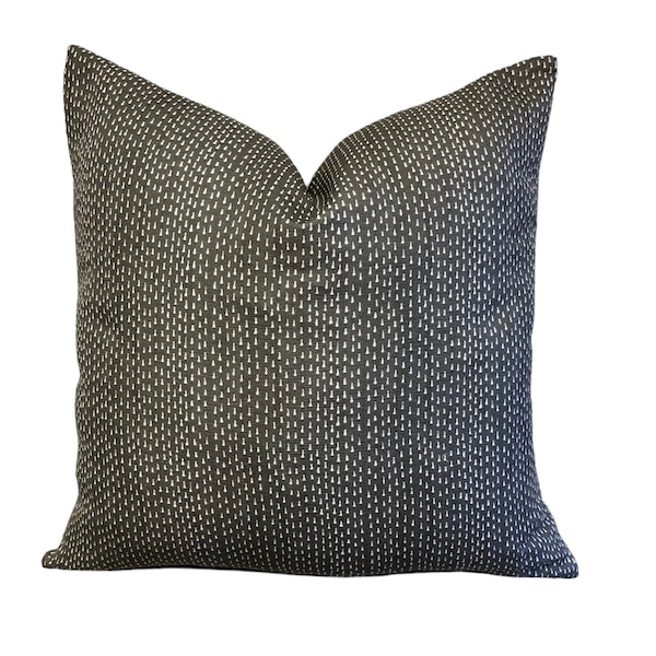 Charcoal Gray Pillow Etsy