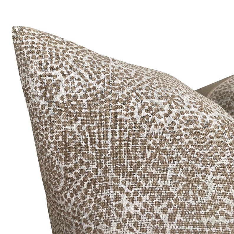 Designer Wisteria in White Linen Pillow Cover // Neutral and Etsy