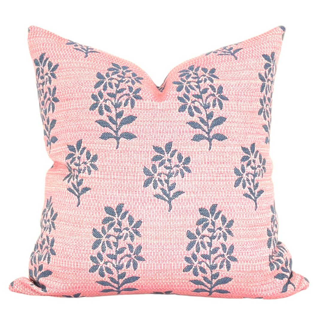Peter Dunham OUTDOOR Pillow Cover // Asha in Pink Indigo // Designer