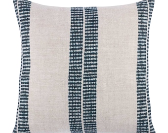READY TO SHIP Designer Clay McLaurin Band Pillow Cover in Indigo