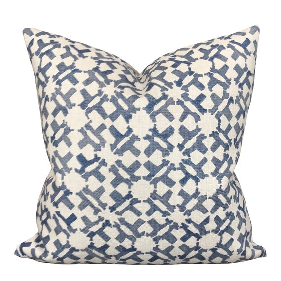 Peter Dunham Designer Pillows Orcha Designer decorative pillow cover Blue