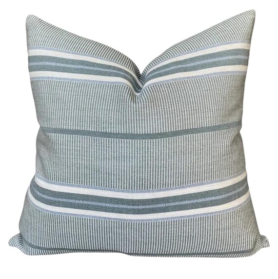 Clay Mclaurin OUTDOOR Pillow Cover Mayan in Jade Designer Outdoor Pillow Blue Green Pillows Sunbrella Outdoor Etsy Canada