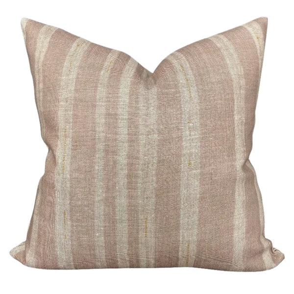 Pink Dove & Blue Stripe Print - Anti-Roll Side Pillow