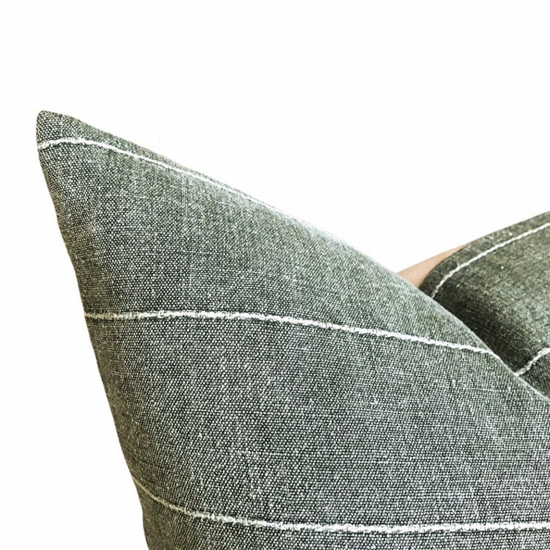 Green Vintage Pillow Cover // Farmhouse Decor Pillow // Gage Etsy