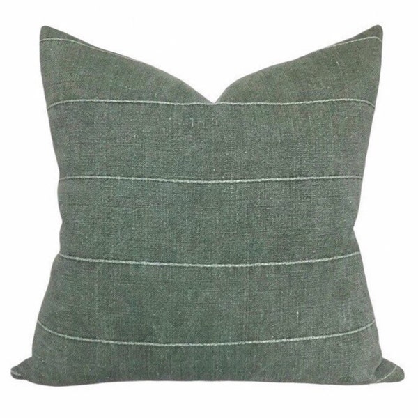 Faso in Drake Pillow // Green Vintage Pillow Cover // Farmhouse Decor Pillow // Green Decorative Pillow // Accent Pillow