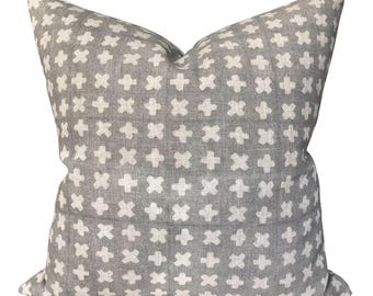 READY TO SHIP Designer Bastideaux Bogo in Cement Pillow Cover