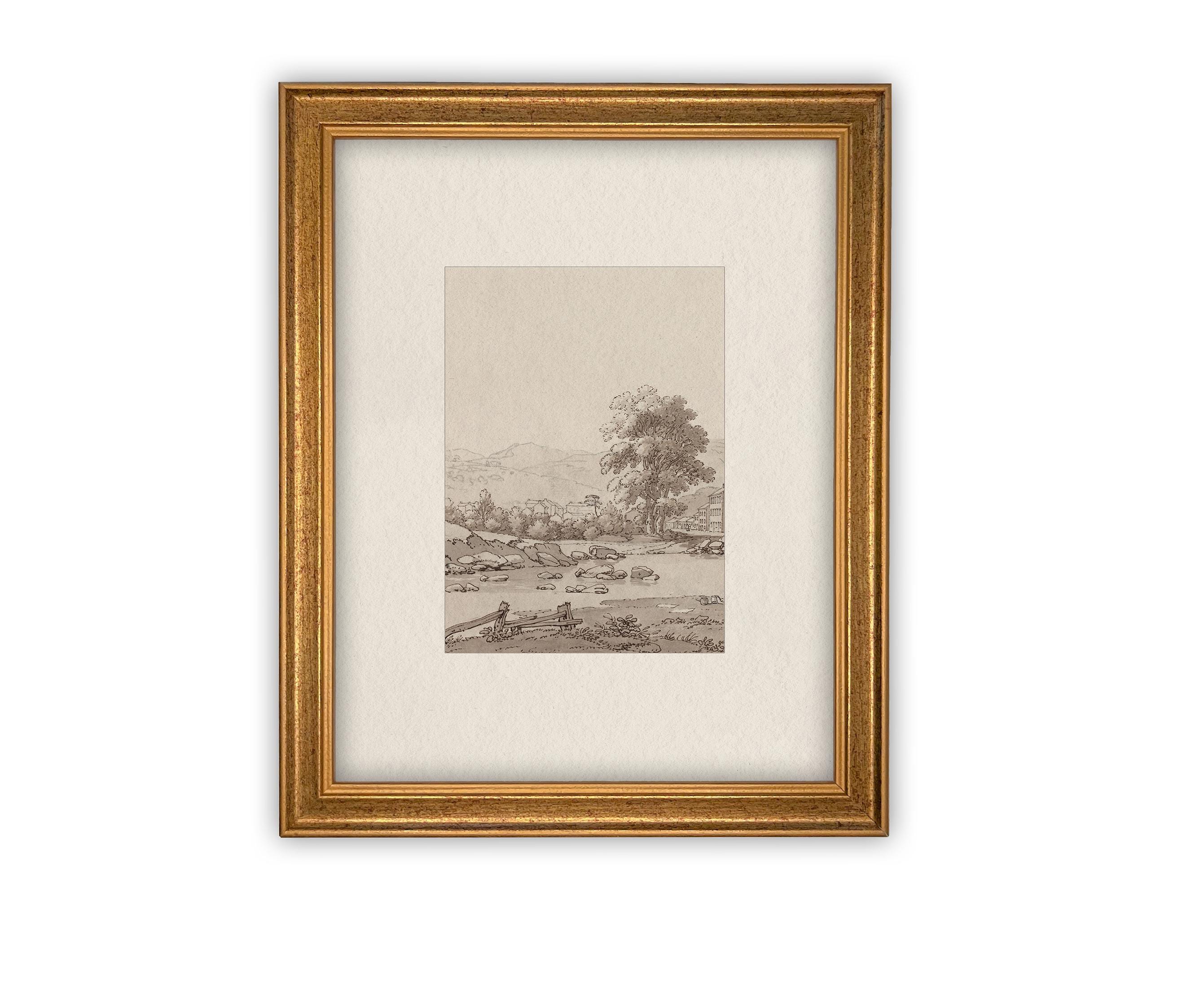 ✝️From old American canvas✝️ Vintage Framed Canvas Art // Framed Vintage Print // Vintage