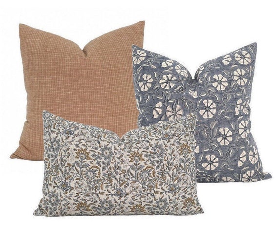 Linen Cloth Curated Collection monroe Jodhani Caramel Check Surana Kanan Pillows Designer Pillow Combos Throw Pillow Set Etsy Canada