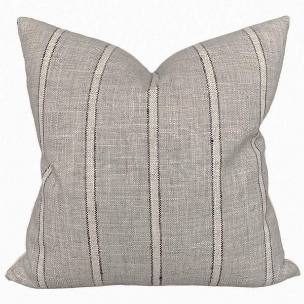 Grey Linen Pillow Etsy