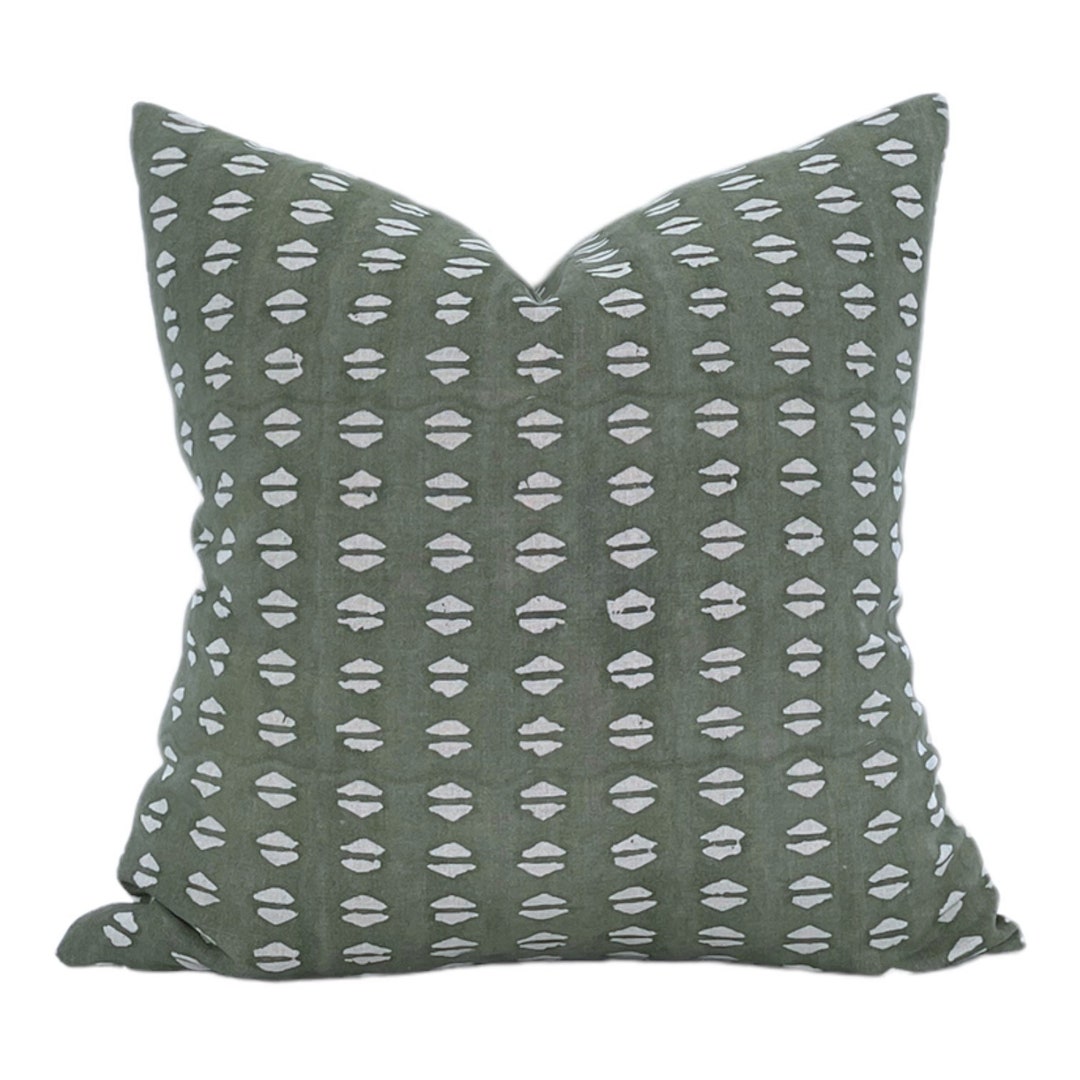 Designer Vilasa Forest Green Pillow Cover // Green Pillow Cover