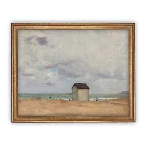 Vintage Framed Canvas Art  // Framed Vintage Print // Vintage Painting // Coastal Beach Art // Beach House print //#COAS-175