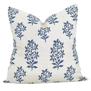 Peter Dunham OUTDOOR Pillow Cover // Asha in White Indigo //Designer Outdoor Pillow// Indigo Blue Outdoor Pillow // Sunbrella Outdoor Pillow