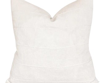 Faso in Sandstone Pillow Cover // Neutral Farmhouse Decor Pillow // Gage Decorative Pillow // White, Cream, Off White  Accent Pillow