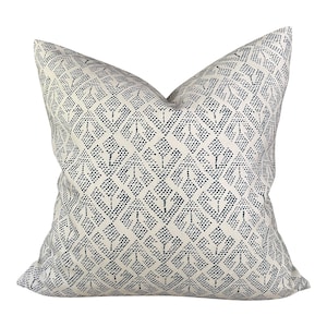 READY TO SHIP Designer Pillows Carolina Irving &#39;Patmos&#39; in Pillow in Indigo // Blue Designer Pillow Cover // Boutique Pillow Covers