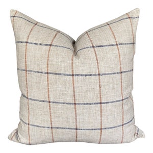 Designer Bevan in Lakeland Pillow Cover  // Modern Farmhouse Throw Pillows // Decorative Pillows // Plaid throw pillow // Windowpane Pillow