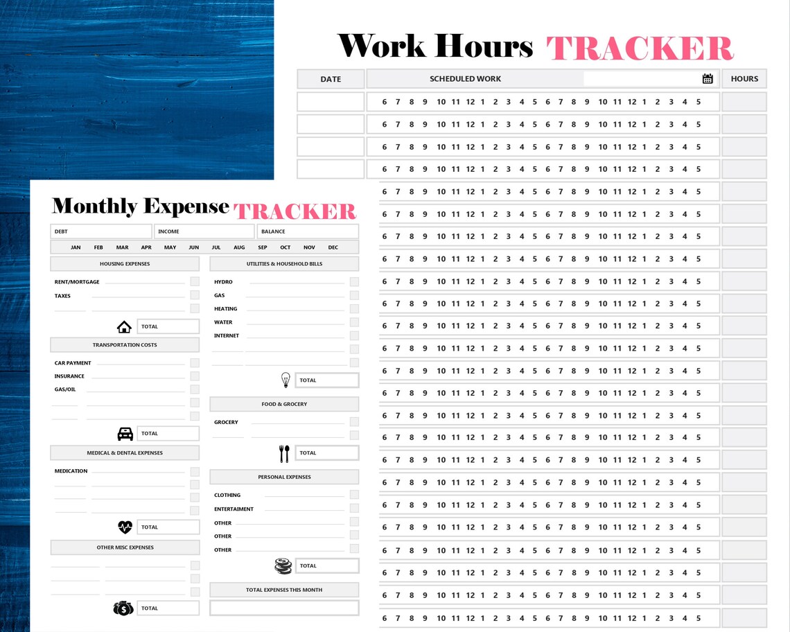 Life Tracker Printables 8.5 X 11 Size Etsy UK