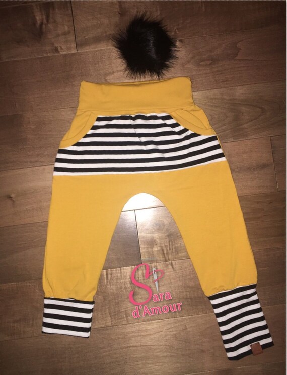 mustard stripe trousers