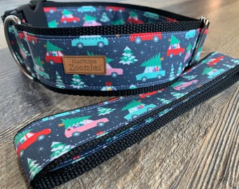 Christmas Cars Dog Collar, Maritime, PEI, Canada, Holidays, Xmas, Festive