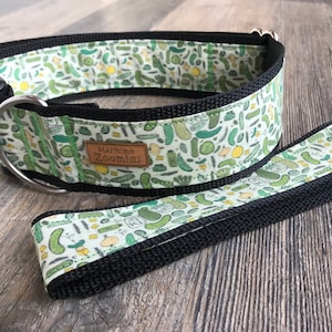 Pickles Dog Collar, Maritime, PEI, Green, Dill, Cucumbers