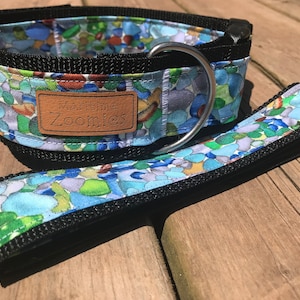 Sea Glass Dog Collar, PEI, Maritime, Beach, Colourful, Blue, Green