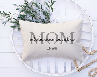 Unique Mothers Day Gifts for Mom, Mom Pillow, Gift for Mom, Grandparent Gift, New Parents Pillow, Personalized Gift for Mom from Kids