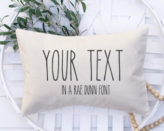 Custom Phrase Pillow | Farmhouse Decor | Farmhouse Pillow Housewarming Gift | Custom Word pillow | Pillow with Saying | Custom Quote Pillow