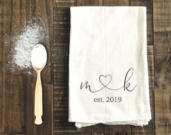 Engagement gift, Wedding Gift, Gift for Bride, Wedding Gifts, Wedding Gifts for Couple, Personalized Tea Towel, Personalized Wedding Gift