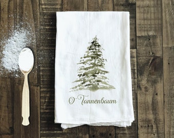 Christmas Tea Towel, Christmas Tree Decor, Kitchen Decor, Farmhouse Decor Christmas Tea Towels, Gift for Mom Christmas Teacher Gift