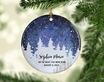 Custom Star Map Ornament, Night You Were Born Gift, Night Sky Print, Star Map Poster, Wedding Gift, Constellation Print, Personalized Gift