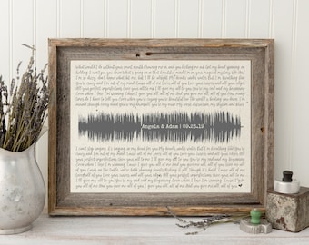 Sound Wave Art Custom Soundwave Art 1st Year Anniversary Gift for Husband One Year Anniversary for Boyfriend Wedding Song Lyric First Dance