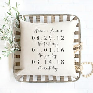 Anniversary for Her Wedding Gift for Bride Wedding Gifts Personalized Pillow Newlywed Gift Engagement Gift Wedding Gift Pillow Last Name