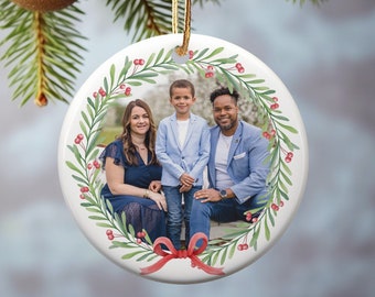 Personalized Family Picture Ornament, Christmas Gift Ornament, Custom Photo Ornament, Unique Christmas Ornament, Family Memorial Ornament