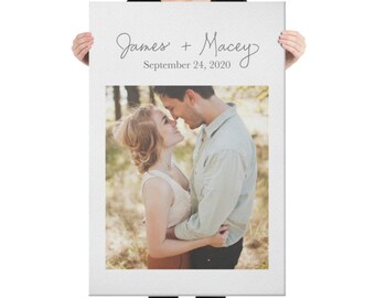 Photo Engagement Gift, Memories Art Print, Personalized Canvas Print, Stretched Canvas Print, Photo Canvas Print, Cotton Canvas Print