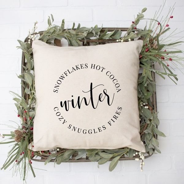 Winter Pillow Etsy