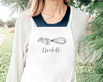 Customizable Apron, Personalized Aprons, Chef Apron, Kitchen Apron, Gift For Wife, Cute Apron, Custom Logo Apron, Apron With Pockets