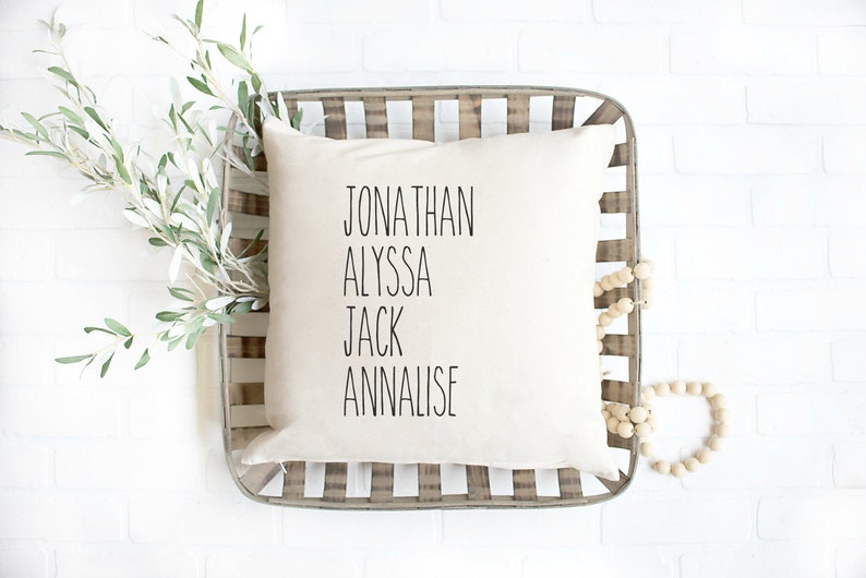 Family Names Pillow Grandkid Names Kids Names Pillow Pillow Grandchildren Names Pillow Grandma Gift Mothers Day Pillow Family Gifts bild 1