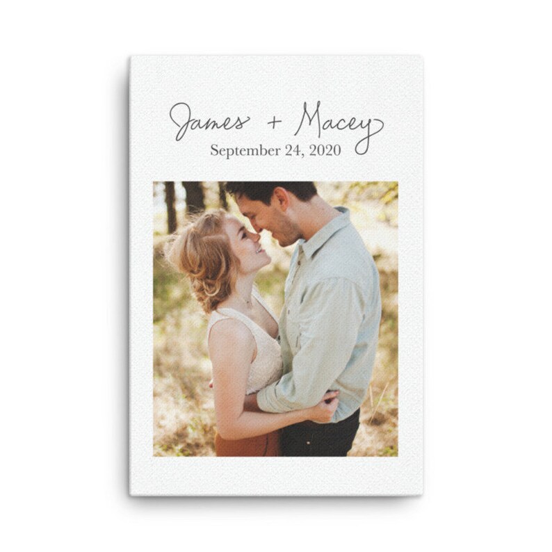 Photo Engagement Gift, Memories Art Print, Personalized Canvas Print, Stretched Canvas Print, Photo Canvas Print, Cotton Canvas Print immagine 2