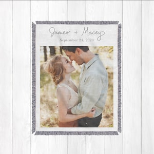 Personalized Blanket Wedding Present Gift Comfy Printed Quilt Anniversary Gift Custom Photo Throw Husband Wife Bride Groom Fiance