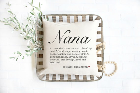 Nana Definition, Nana Noun, Mimi definition, Mother's Day Gift, Gift for Nana, Gift for Mimi Throw Pillow, Babcia, Mothers Day