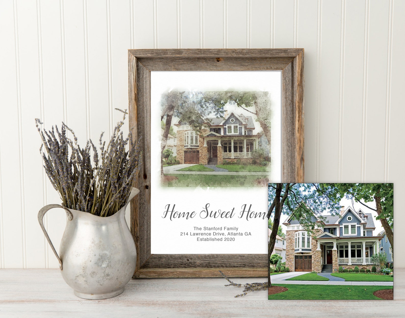 Custom House Portrait Watercolor House Painting Our First Home Gift ...