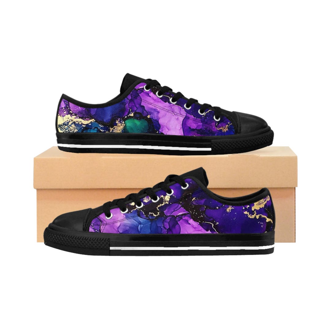 Maker's Shoes Mardi Gras Billie Sneakers with Green Trim main image 1